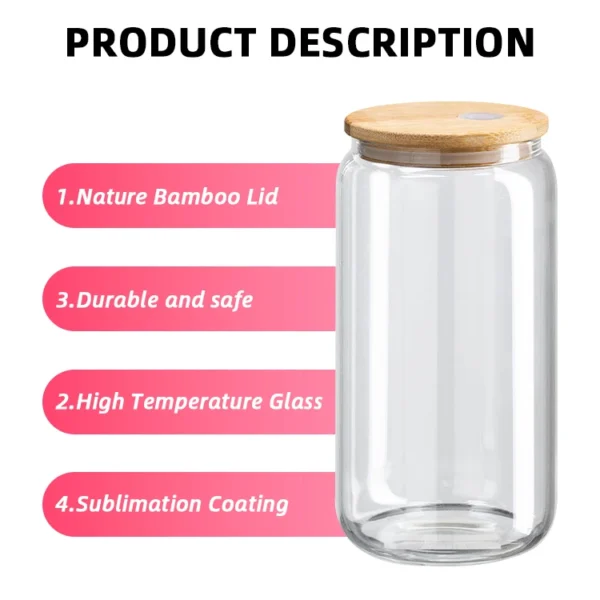 Glass Beer Can Tumbler With Lid - Image 4