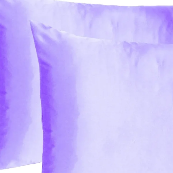 Purple Dreamy Set Of 2 Silky Satin Queen Pillowcases - Image 6