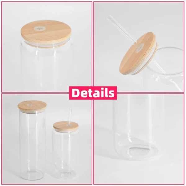 Glass Beer Can Tumbler With Lid - Image 3