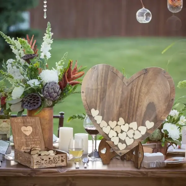 Rustic Wooden Guest Book Decor Sign - Image 3