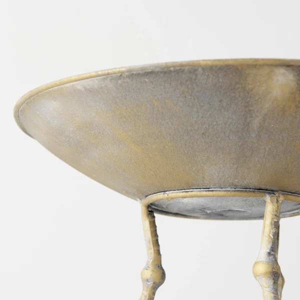 Gold Metal Round Centerpiece Bowl - Image 6