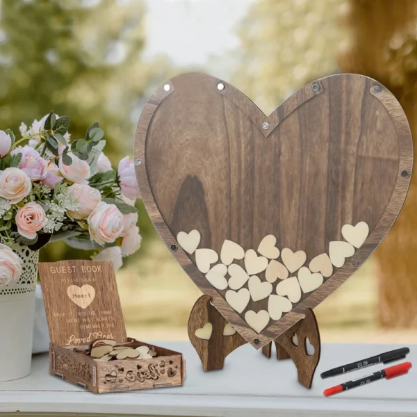 Rustic Wooden Guest Book Decor Sign - Image 4