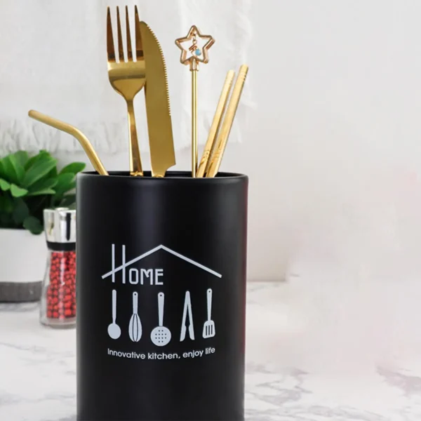 Stainless Steel Utensil Holder Stand - Image 4