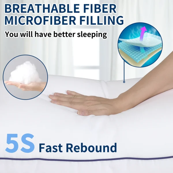 Natural WhiteBed Pillows - Image 3
